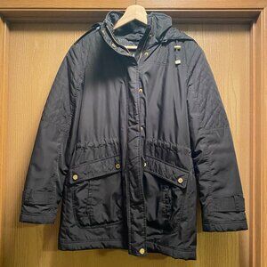 Women's Black London Fog Black Quilted Rain Jacket